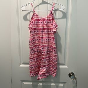 NWT The Children’s Place Patterned romper in pink. Size Kids L (10/12).